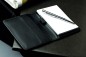 Preview: Notizblock DIN A7 | Echtleder | BOXCALF schwarz