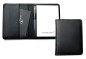 Preview: Memoblock DIN A7 PREMIUM LEDER BOXCALF schwarz (glatt)