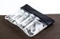 Preview: Flugbeutel mit Inhalt PREMIUM LEDER BOXCALF schwarz (glatt)