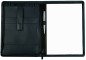 Preview: RV-Schreibmappe DIN A4 mit iPad Fach PREMIUM LEDER BOXCALF schwarz (glatt)