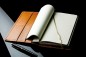 Preview: Notizbuch cirka DIN A5 (auswechselbar) PREMIUM LEDER BOXALF cuoiobraun (glatt)