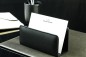 Preview: Briefständer PREMIUM LEDER BOXCALF schwarz (glatt)
