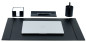 Preview: Schreibunterlage mit 2 Seitenleisten PREMIUM LEDER BOXCALF schwarz (glatt)
