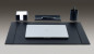 Preview: Schreibunterlage mit 2 Seitenleisten PREMIUM LEDER BOXCALF schwarz (glatt)