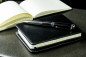 Preview: Notizblock Pocket Format | Echtleder | BOXCALF schwarz