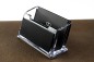 Preview: Visitenkartenhalter Acryl/Leder PREMIUM LEDER BOXCALF schwarz (glatt)