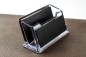 Preview: Visitenkartenhalter Acryl/Leder PREMIUM LEDER BOXCALF schwarz (glatt)