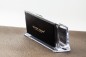 Preview: Visitenkartenhalter Acryl/Leder PREMIUM LEDER BOXCALF schwarz (glatt)