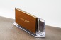 Preview: Visitenkartenhalter Acryl/Leder PREMIUM LEDER BOXCALF cuoiobraun (glatt)