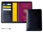 Preview: Reisepass / Impfausweis Etui  PREMIUM LEDER BOXCALF schwarz (glatt) - RFID Protected