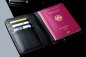 Preview: Reisepass / Impfausweis Etui  PREMIUM LEDER BOXCALF schwarz (glatt) - RFID Protected