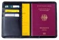 Preview: Reisepass / Impfausweis Etui  PREMIUM LEDER BOXCALF schwarz (glatt) - RFID Protected