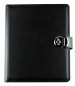 Preview: Dokumenten Ringbuch DIN A4 mit Schloss PREMIUM LEDER BOXCALF schwarz (glatt)
