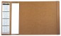 Preview: Schreibunterlage 65x45 mit Klappleiste inkl. Block + Kalender 25/26 PREMIUM LEDER BOXCALF cuoiobraun (glatt)