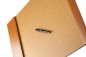 Preview: Schreibunterlage 65x45 mit Klappleiste inkl. Block + Kalender 25/26 PREMIUM LEDER BOXCALF cuoiobraun (glatt)