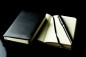 Preview: Pocket Notizbuch (gebunden) PREMIUM LEDER BOXCALF schwarz (glatt)