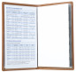 Preview: Leporello Faltkalender deutsch 2027 PREMIUM LEDER BOXCALF cuoiobraun (glatt)