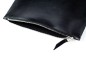 Preview: Pouch - Zipper Tasche - Banktasche PREMIUM LEDER BOXCALF schwarz (glatt)