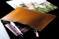 Preview: Pouch - Zipper Tasche - Banktasche PREMIUM LEDER BOXCALF cuiobraun (glatt)