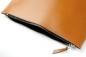 Preview: Pouch - Zipper Tasche - Banktasche PREMIUM LEDER BOXCALF cuiobraun (glatt)