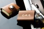 Preview: 2er Set MINI Haftnotiz Etuis PREMIUM LEDER BOXCALF cuoiobraun (glatt)