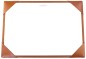 Preview: Schreibunterlage mit 4 Ecken + Papierblock PREMIUM LEDER BOXCALF cuoiobraun (glatt)