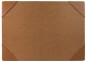 Preview: Schreibunterlage mit 4 Ecken + Papierblock PREMIUM LEDER BOXCALF cuoiobraun (glatt)