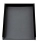 Preview: Briefablagekasten für A4 - ACRYL schwarz Kombination mit PREMIUM LEDER BOXCALF grau (glatt)