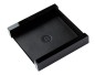 Preview: Haftnotiz Post It Spender - ACRYL schwarz Kombination mit PREMIUM LEDER BOXCALF schwarz (glatt)