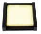 Preview: Haftnotiz Post It Spender - ACRYL schwarz Kombination mit PREMIUM LEDER BOXCALF schwarz (glatt)