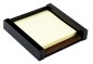 Preview: Haftnotiz Post It Spender - ACRYL schwarz Kombination mit PREMIUM LEDER BOXCALF dunkelbraun (glatt)