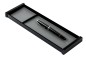 Preview: Federschale - ACRYL schwarz Kombination mit PREMIUM LEDER BOXCALF grau (glatt)
