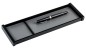 Preview: Federschale - ACRYL schwarz Kombination mit PREMIUM LEDER BOXCALF grau (glatt)