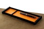 Preview: Federschale - ACRYL schwarz Kombination mit PREMIUM LEDER BOXCALF cuoiobraun (glatt)