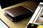 Preview: Dollar Clip Börse PREMIUM LEDER SOFT GRAIN dunkelbraun (genarbt) - RFID Protected