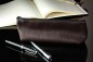 Preview: Schlamperetui XXL PREMIUM LEDER SOFT GRAIN dunkelbraun (genarbt)