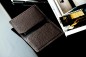 Preview: Visitenkartenetui PREMIUM LEDER SOFT GRAIN dunkelbraun (genarbt)