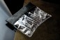 Preview: Flugbeutel mit Inhalt PREMIUM LEDER SOFT GRAIN schwarz (genarbt)