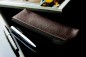 Preview: Schlamperetui small PREMIUM LEDER SOFT GRAIN dunkelbraun (genarbt)