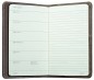 Preview: Pocket Kalenderbuch DIN A6 2027 PREMIUM LEDER SOFT GRAIN dunkelbraun (genarbt)
