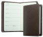 Preview: Pocket Kalenderbuch DIN A6 2027 PREMIUM LEDER SOFT GRAIN dunkelbraun (genarbt)