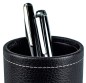 Preview: Stifteköcher PREMIUM LEDER SOFT GRAIN schwarz (genarbt)