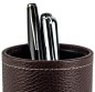 Preview: Stifteköcher PREMIUM LEDER SOFT GRAIN dunkelbraun (genarbt)