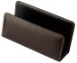 Preview: Briefständer PREMIUM LEDER SOFT GRAIN dunkelbraun (genarbt)