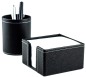 Preview: Zettelkasten PREMIUM LEDER SOFT GRAIN schwarz (genarbt)
