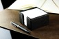 Preview: Zettelkasten PREMIUM LEDER SOFT GRAIN schwarz (genarbt)