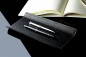 Preview: Federschale PREMIUM LEDER SOFT GRAIN schwarz (genarbt)