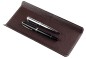 Preview: Federschale PREMIUM LEDER SOFT GRAIN dunkelbraun (genarbt)