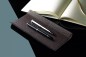Preview: Federschale PREMIUM LEDER SOFT GRAIN dunkelbraun (genarbt)