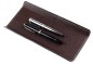 Preview: Federschale PREMIUM LEDER SOFT GRAIN dunkelbraun (genarbt)